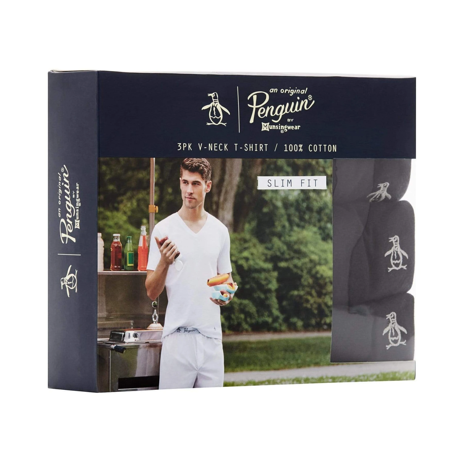 Original Penguin 3 Pack Solid V-Neck 3 Original Penguin 3 Pack Solid V-Neck - Image 3
