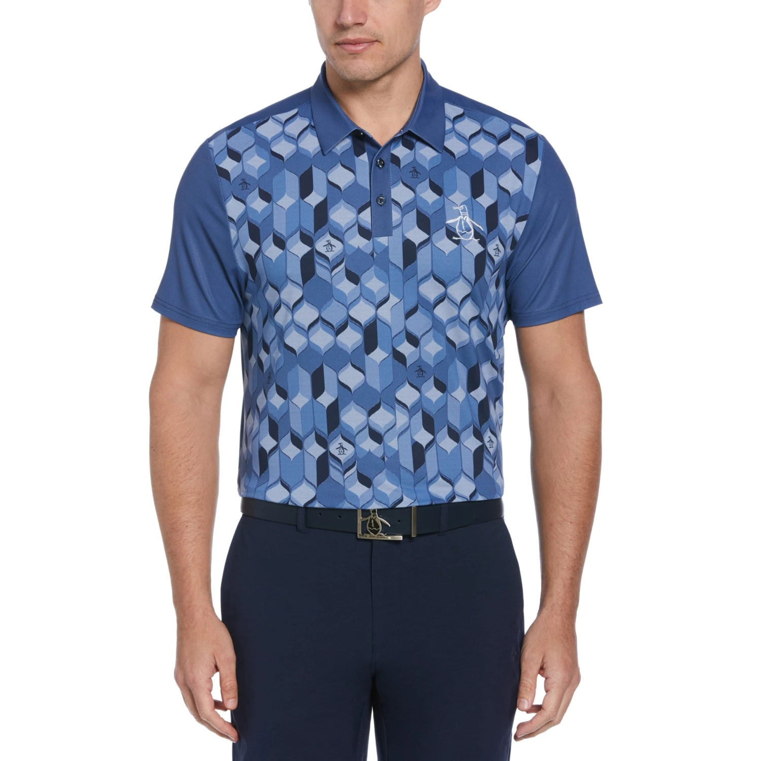 Original Penguin 70's Oxford Block Golf Polo 1 Original Penguin 70's Oxford Block Golf Polo