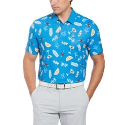 Original Penguin All Over Oversized Cocktail Print Golf Polo