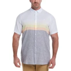 Original Penguin Big & Tall Engineered Stripe Shirt