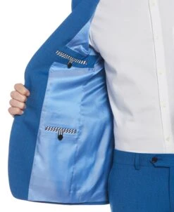 Original Penguin Blue Textured Wool Blend Two Piece Suit -Sportswear-Original Penguin Blue Textured Wool Blend Two Piece Suit Original Penguin 7