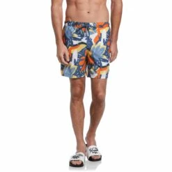 Original Penguin Floral Print Swim Short
