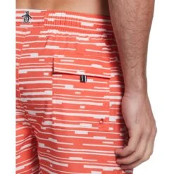 Original Penguin Glitch Print Swim Short -Sportswear-Original Penguin Glitch Print Swim Short Original Penguin 4