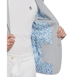 Original Penguin Green Plaid Linen Blend Chambray Jacket -Sportswear-Original Penguin Green Plaid Linen Blend Chambray Jacket Original Penguin 4