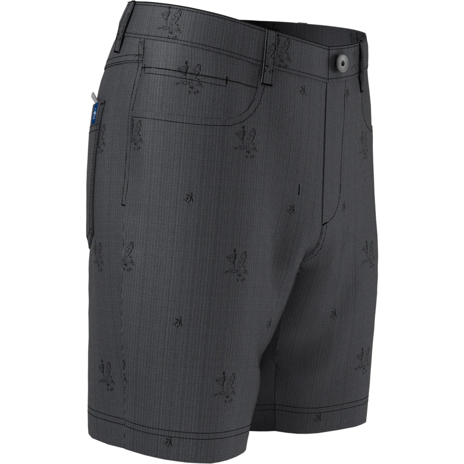 Original Penguin Martini Print 5-Pocket 8" Golf Short 1 Original Penguin Martini Print 5-Pocket 8" Golf Short