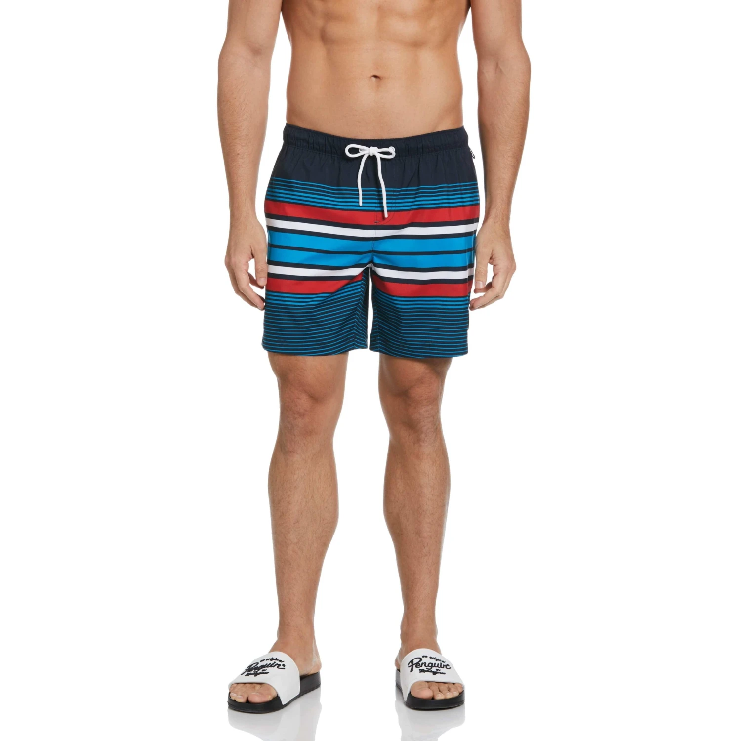 Original Penguin Multi Stripe Swim Short 1 Original Penguin Multi Stripe Swim Short