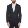 Original Penguin Navy Linen Wool Blend Knit Blazer