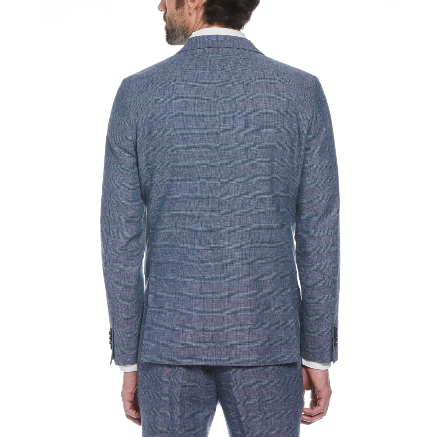 Original Penguin Navy Plaid Linen Blend Two Piece Suit 5 Original Penguin Navy Plaid Linen Blend Two Piece Suit - Image 5
