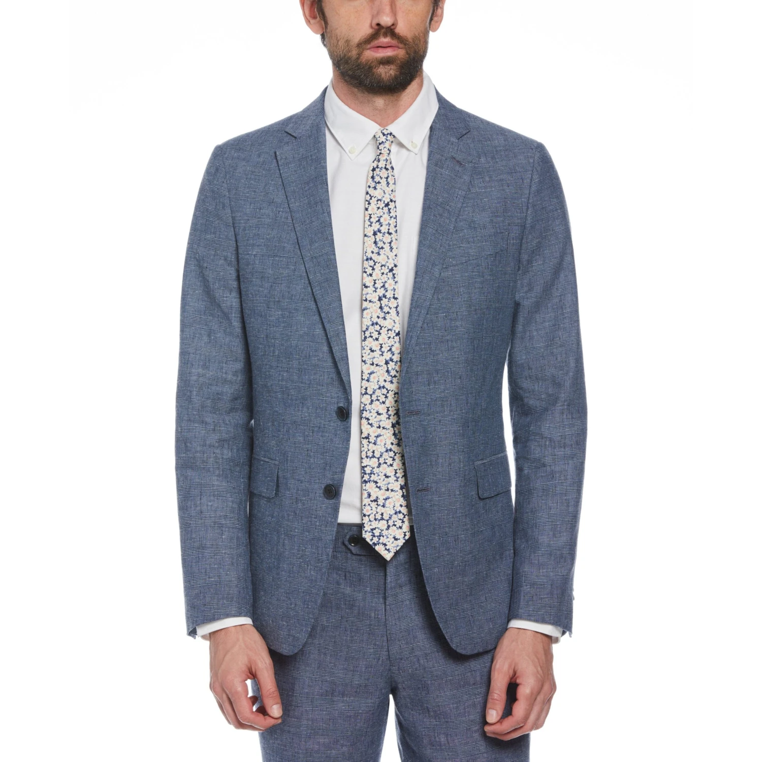 Original Penguin Navy Plaid Linen Blend Two Piece Suit 6 Original Penguin Navy Plaid Linen Blend Two Piece Suit - Image 6