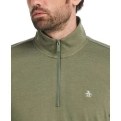 Original Penguin Perforated Fleece Quarter Zip Sweatshirt -Sportswear-Original Penguin Perforated Fleece Quarter Zip Sweatshirt Original Penguin 3 ce9aa5de d40c 4491 8701 78ea1cdae9a6