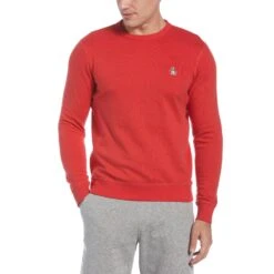 Original Penguin Sticker Pete Crew Neck Fleece