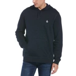 Original Penguin Sticker Pete Pullover Fleece Hoodie