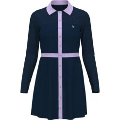 Original Penguin Women's Color Block Shirtdress -Sportswear-Original Penguin Womens Color Block Shirtdress Black Iris Original Penguin 3