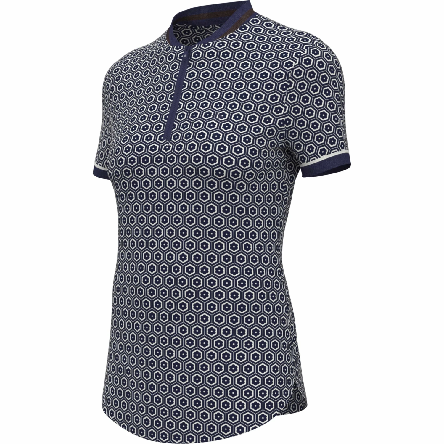 Original Penguin Women's Geo Blade Collar Golf Polo 3 Original Penguin Women's Geo Blade Collar Golf Polo - Image 3