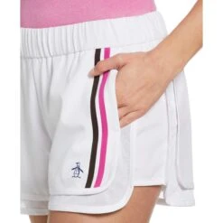 Original Penguin Women's Mesh Hem Contrast Stripe Tennis Shorts 5 Original Penguin Women's Mesh Hem Contrast Stripe Tennis Shorts -Sportswear-Original Penguin Womens Mesh Hem Contrast Stripe Tennis Shorts Original Penguin 3 c422a043 6958 4932 bb5b f103d97179c2