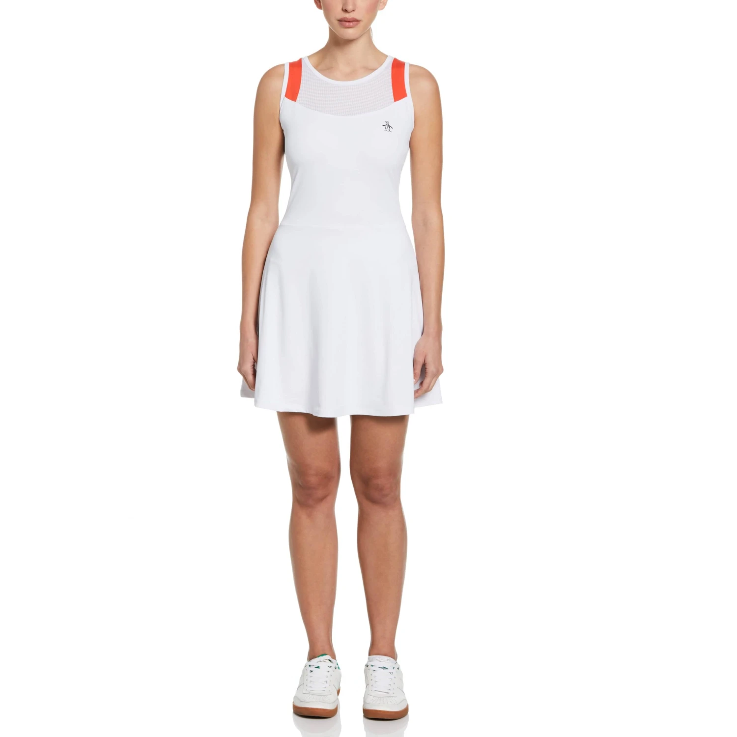 Original Penguin Women's Sleeveless Illusion Mesh Tennis Dress 1 Original Penguin Women's Sleeveless Illusion Mesh Tennis Dress