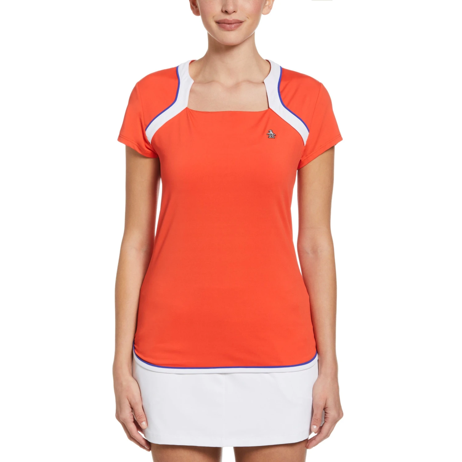 Original Penguin Women's Square Neckline Golf Shirt 1 Original Penguin Women's Square Neckline Golf Shirt