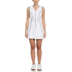 Original Penguin Women's V-Neck Short Sleeves Tennis Dress